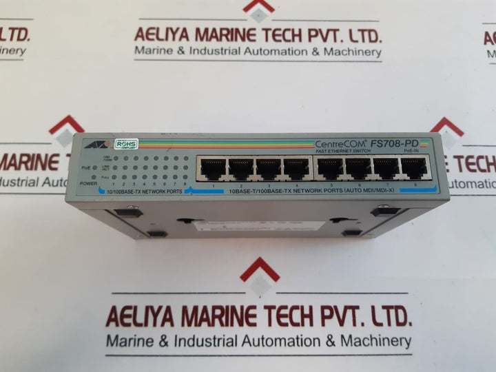 Allied Telesis Centrecom Fs708-pd Fast Ethernet Switch
