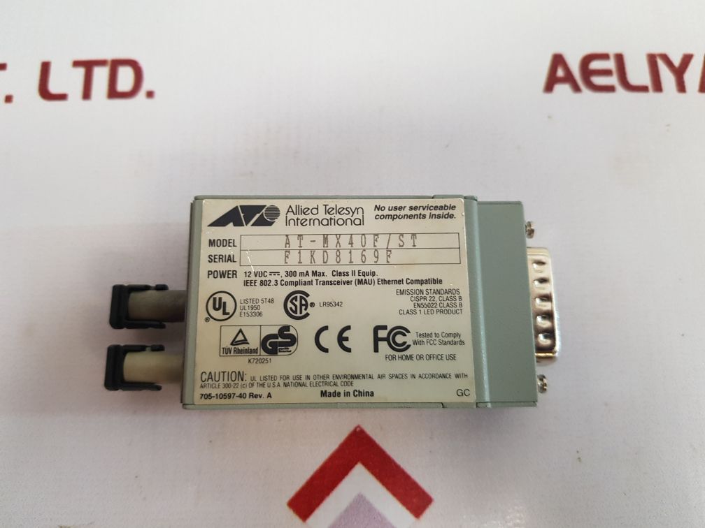 Allied Telesyn At-mx40F/St Fiber Optic Tranceiver New