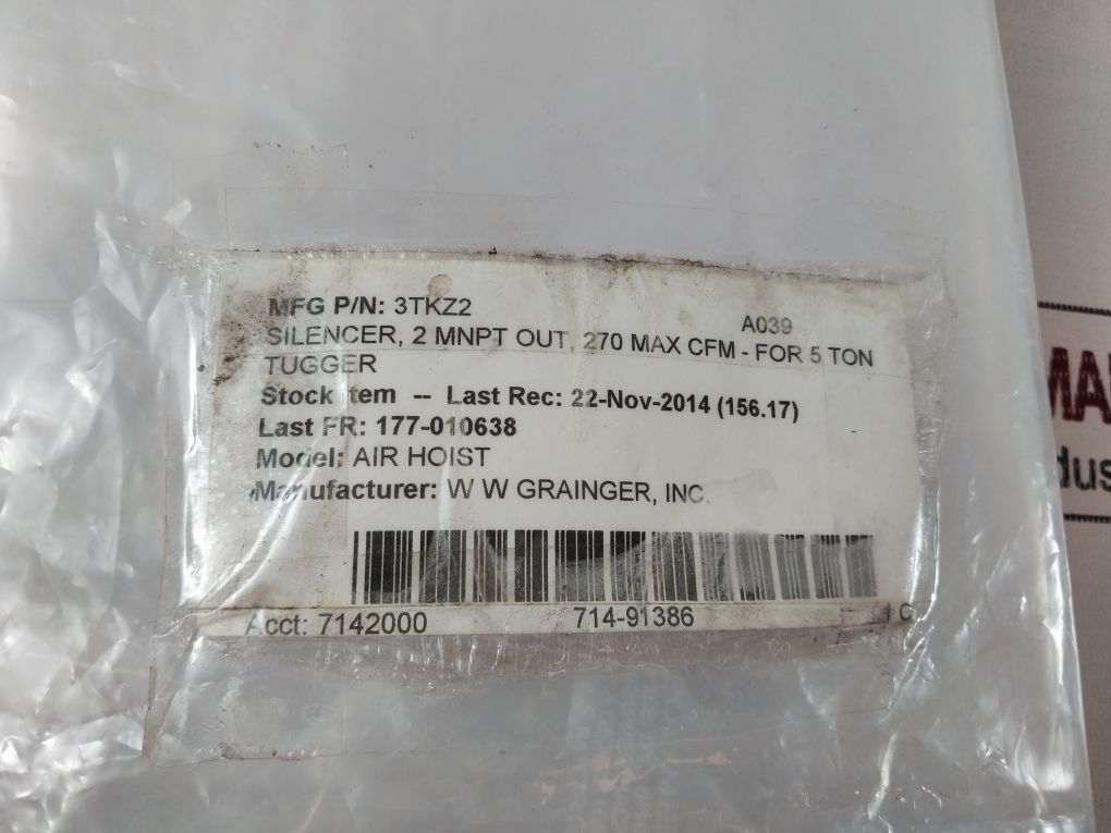 Allied Witan 44Aw56 Air Hoist Atomuffler Filter