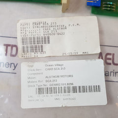 Alsthom Sca 213 Card 50.723 213 A