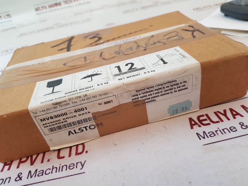 Alstom mvs3000-4001 drive data manager revision: 0001