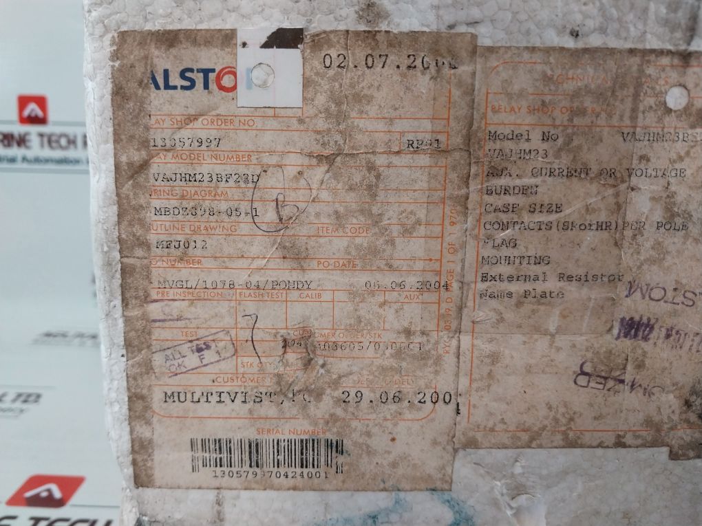 Alstom Vajhm23Bf22D Tripping Relay