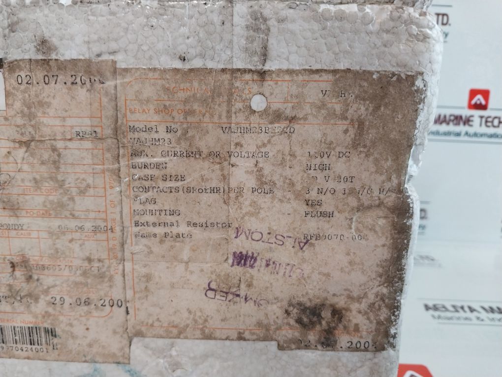 Alstom Vajhm23Bf22D Tripping Relay