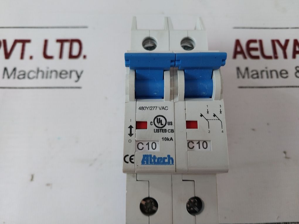 Altech C10 480Y/277 Vac Circuit Breaker 2 Pole Unit