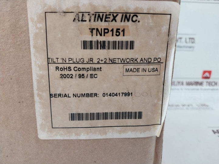 Altinex Tnp151 2+2 Network And Po Tilt ‘N Plug Jr. Interconnect Box