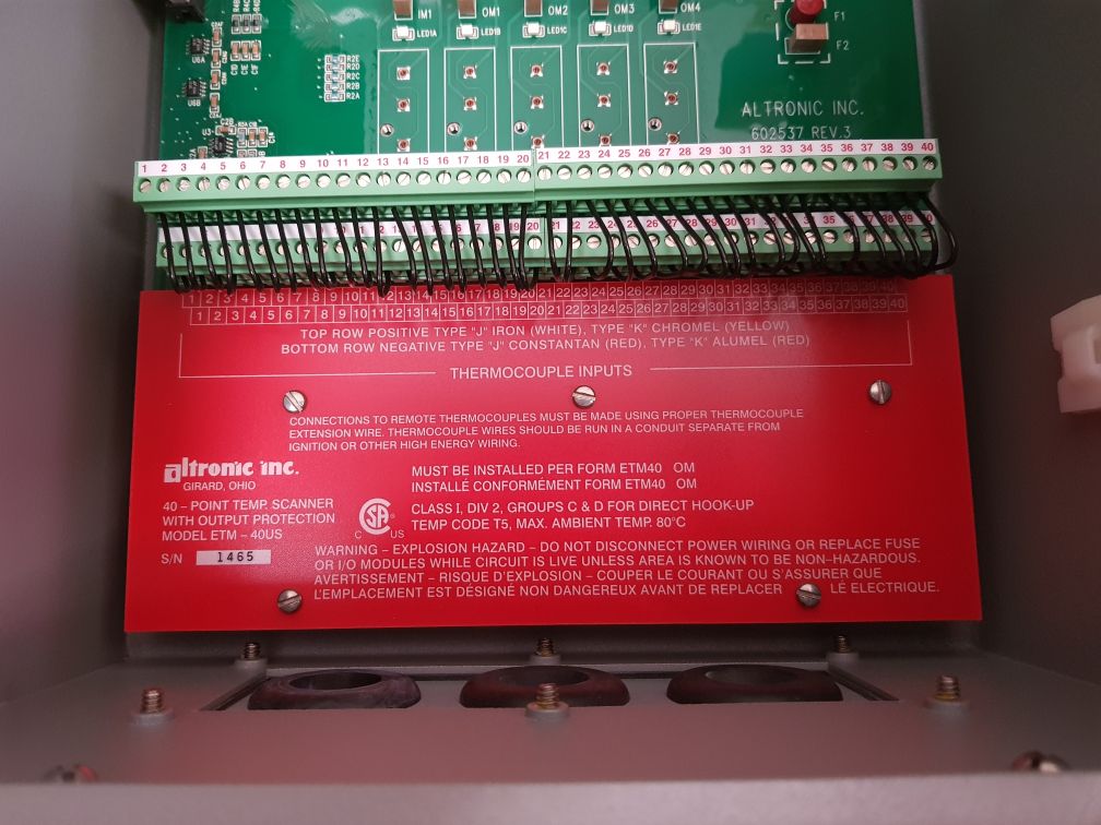Altronic Etm-40Us Etm Temperature Scanner