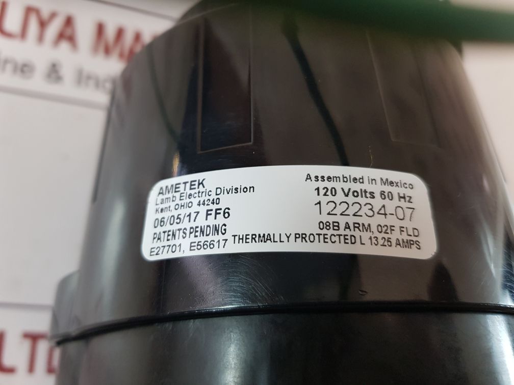 Ametek 122234-07 vacuum motor