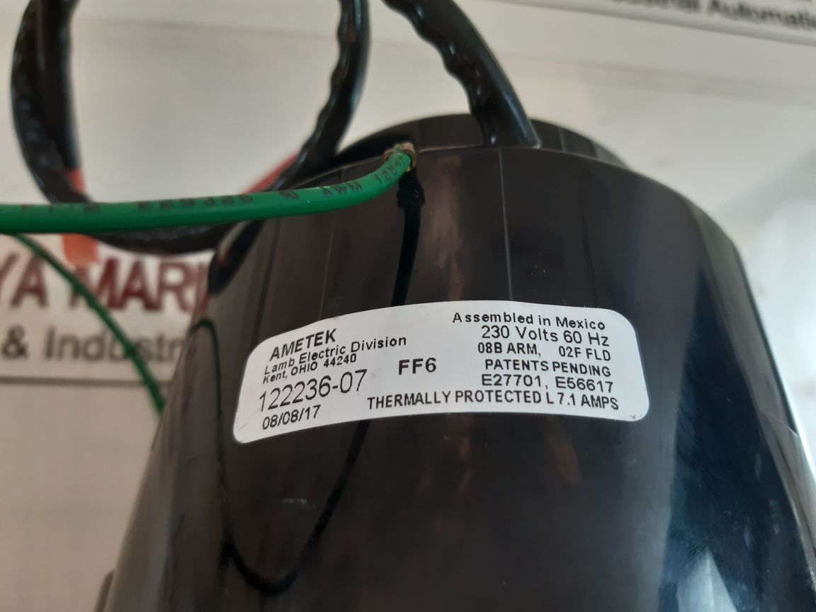 Ametek 122236-07 vacuum motor