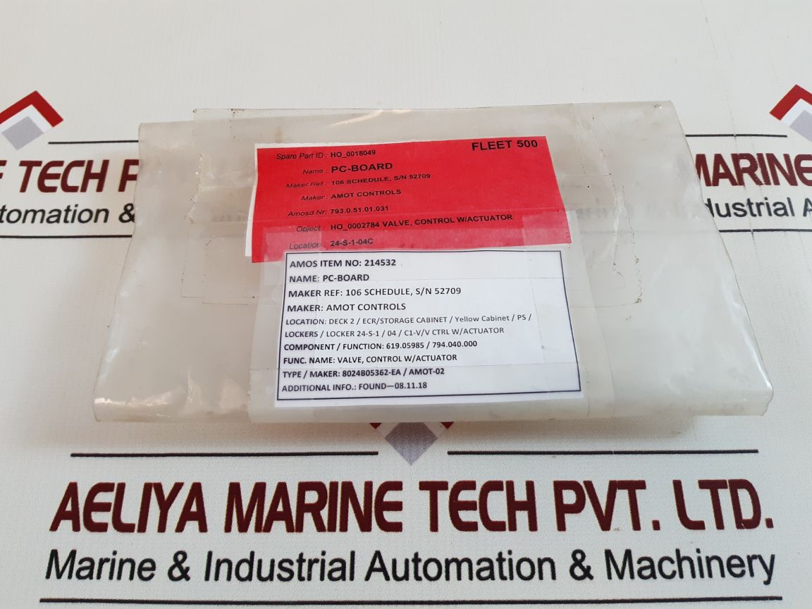 Amot Controls 106 Schedule