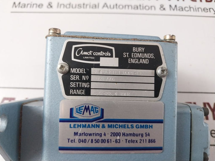 Amot Controls 4140Ck1E13Aa0-ee Pressure Switch 5.5-22.4 Bar