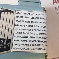 Amot controls 4140ck1h11aa0-ee pressure switch
