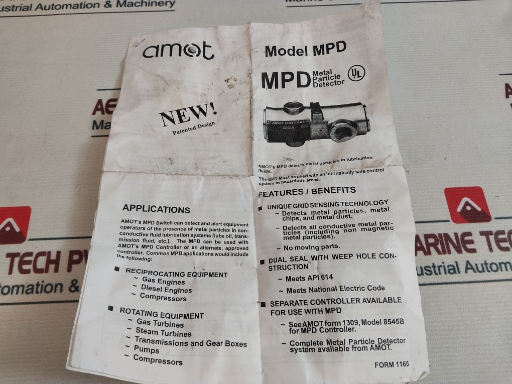 Amot Mpd2Rt5W2 Metal Particle Detector 28Vdc