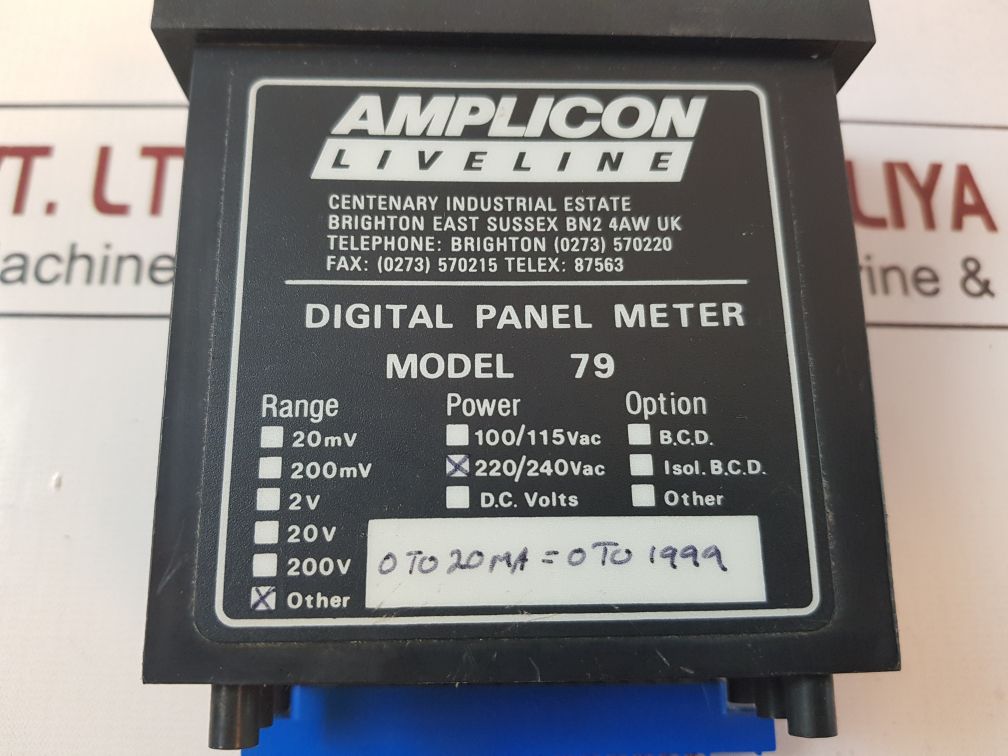 Amplicon Liveline Model 79 Digital Panel Meter