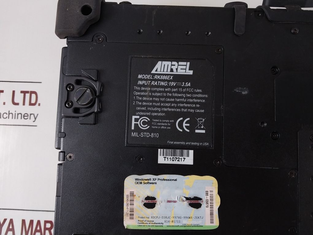 Amrel Rk886Ex Military Laptop Notebook Roda Rocky