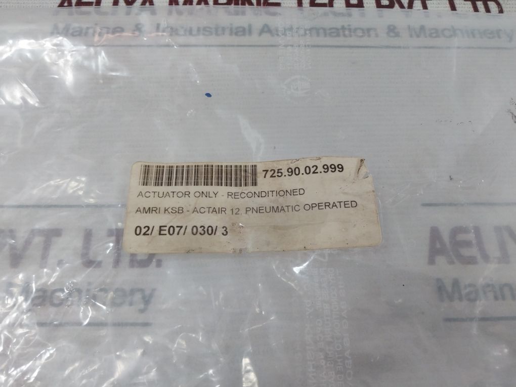 Amri-ksb Actair 12 Pneumatic Operated Actuator