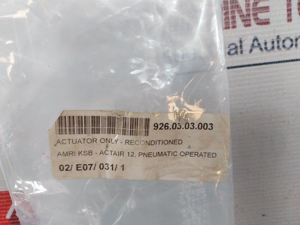 Amri-ksb R1122 Pneumatic Valve Actuator