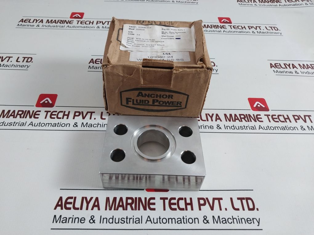 Anchor Fluid Power W59-24-24-ss-bs Hydraulic Adapter Block/ Flange