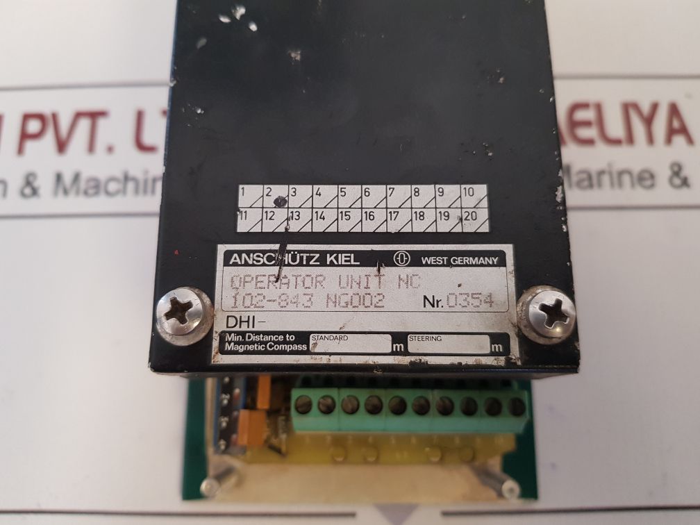Anschutz Kiel 102-843 Ng002 Operator Unit Dhi 046/02F/88