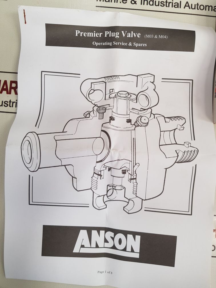 Anson Valve Plug Seal Kit Prv0030905