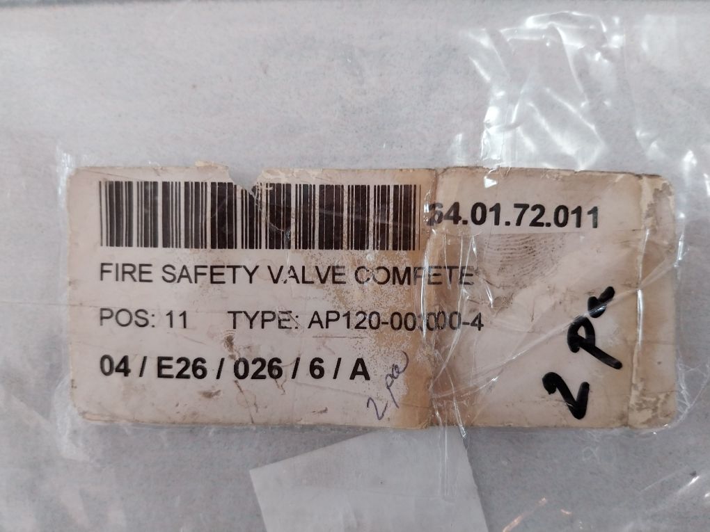Ap120-003-000-4 Fire Safety Valve Complete