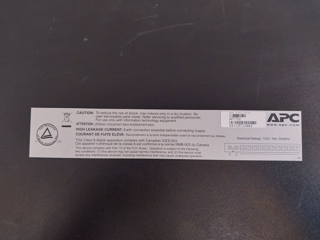 Apc Ap7752 Automatic Transfer Switch