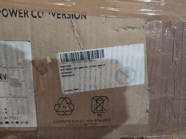 Apc Smt3000Rm2U Uninterruptible Power Supply 120V, 50/60Hz, 20A