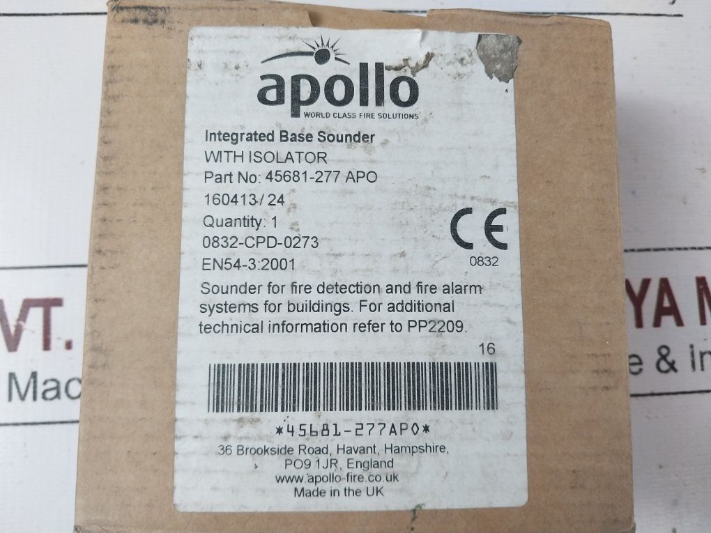 Apollo 45681-277Apo Integrated Base Sounder With Isolator