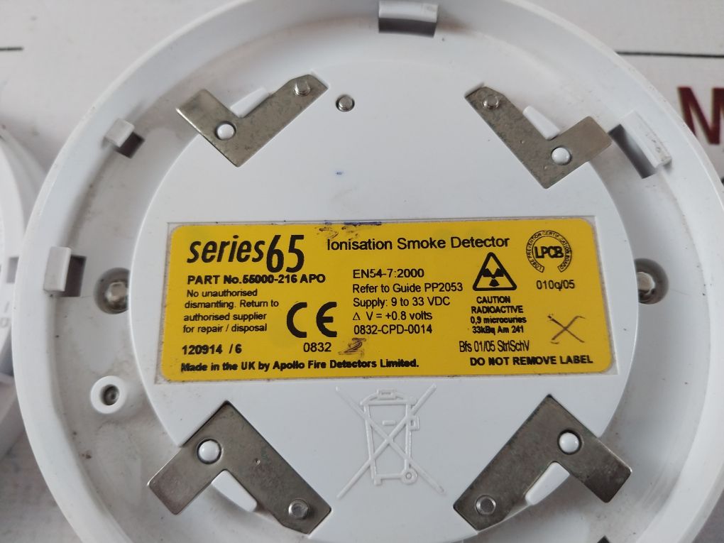 Apollo 55000-216 Apo Ionisation Smoke Detector 9 To 33 Vdc