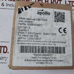 Apollo Xp95 Manual Call Point With Isolator 55200-908Apo