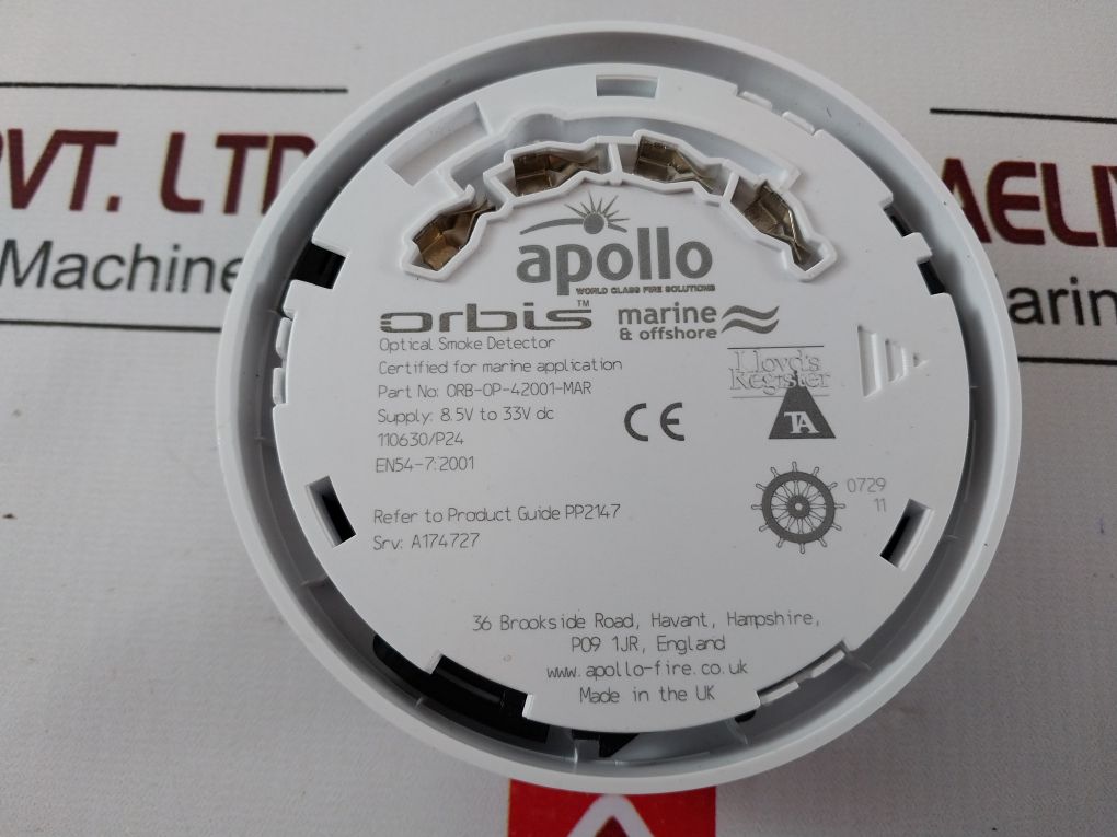 Apollo Orb-op-42001-mar Optical Smoke Detector En54-7:2001