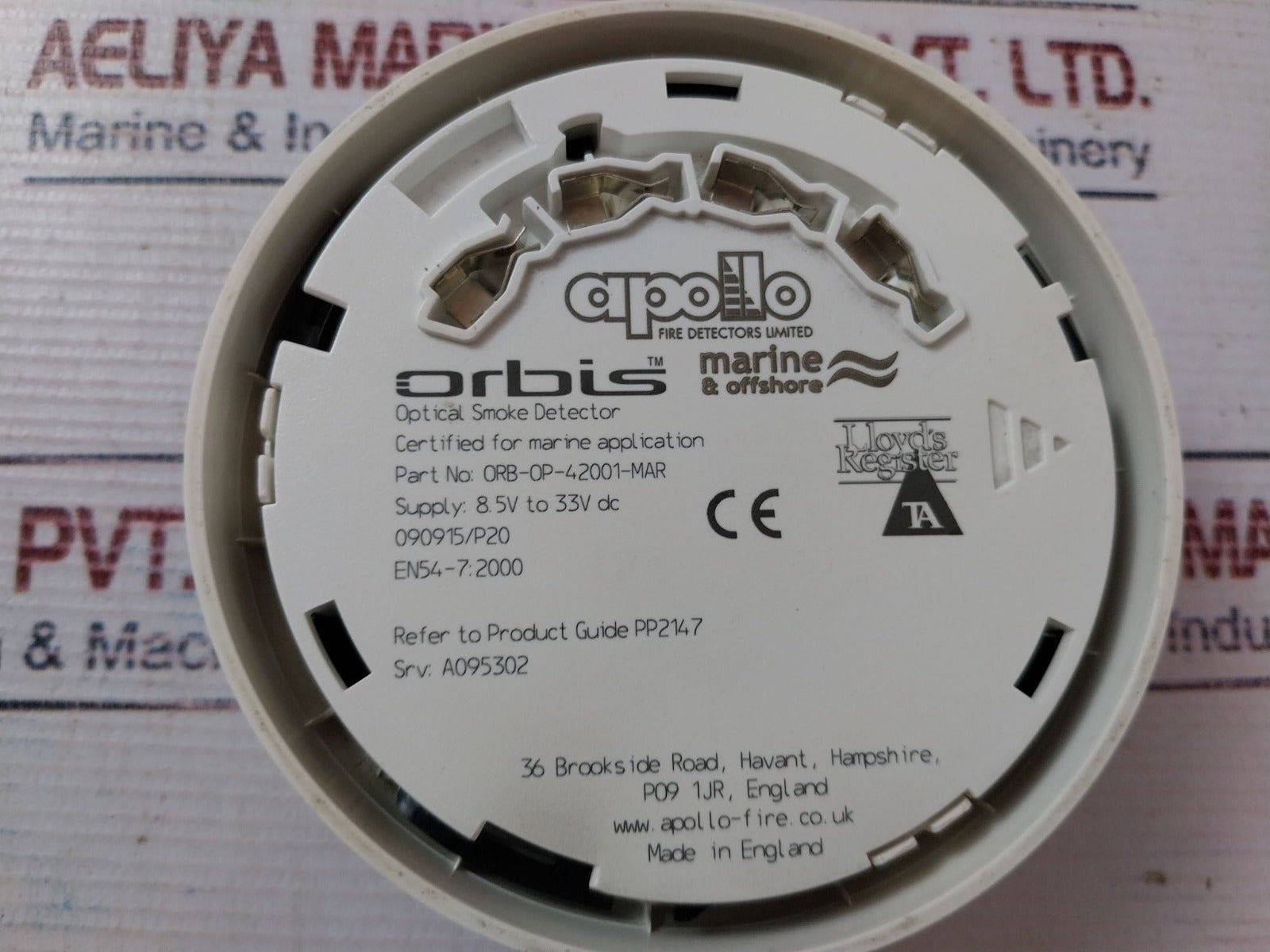 Apollo Orb-op-42001-mar Optical Smoke Detector 8.5V To 33V Dc