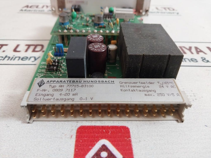 Apparatebau Hundsbach Ah 77715-b3100 Limit Value Detector 24V Ac