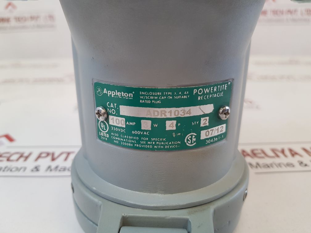 Appleton Adr1034 Power Receptacle