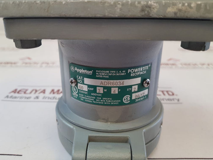 Appleton Adr6034 Powertite Receptacle