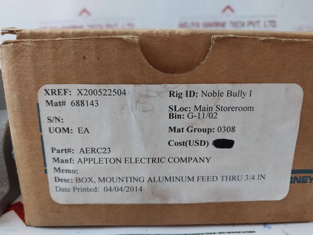 Appleton Aerc23 Aluminum Mounting Box