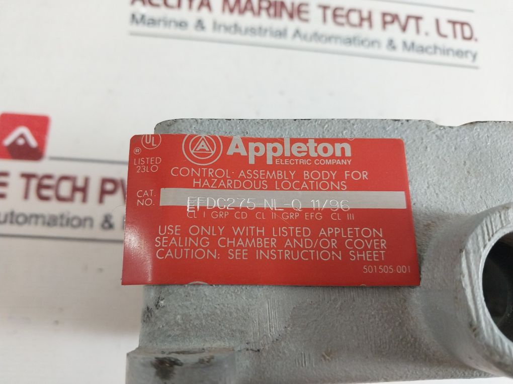 Appleton Efdc275-nl-q Control Assembly Body