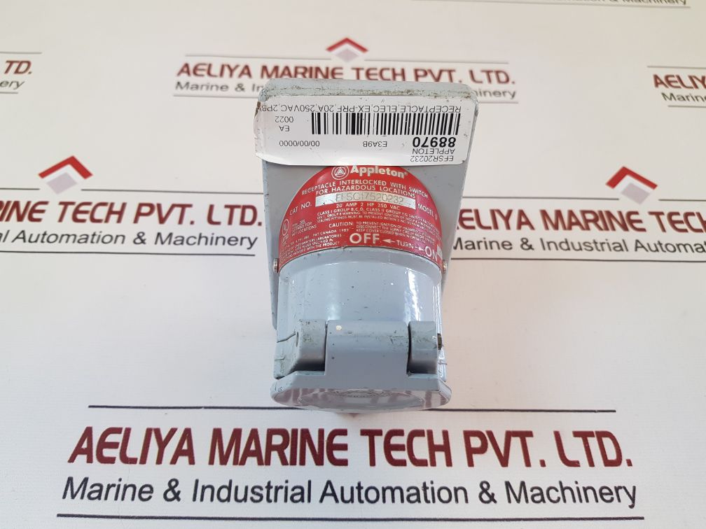 Appleton Efsc17520232 Receptacle Interlocked With Switch
