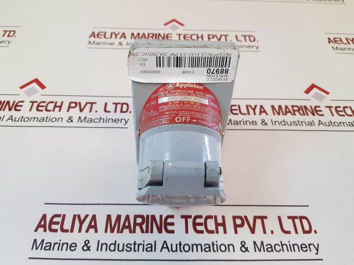 Appleton Efsc17520232 Receptacle Interlocked With Switch
