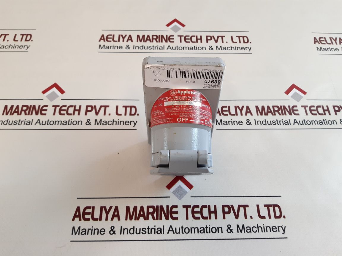 Appleton Efsr-20232 Receptacle Interlocked With Switch