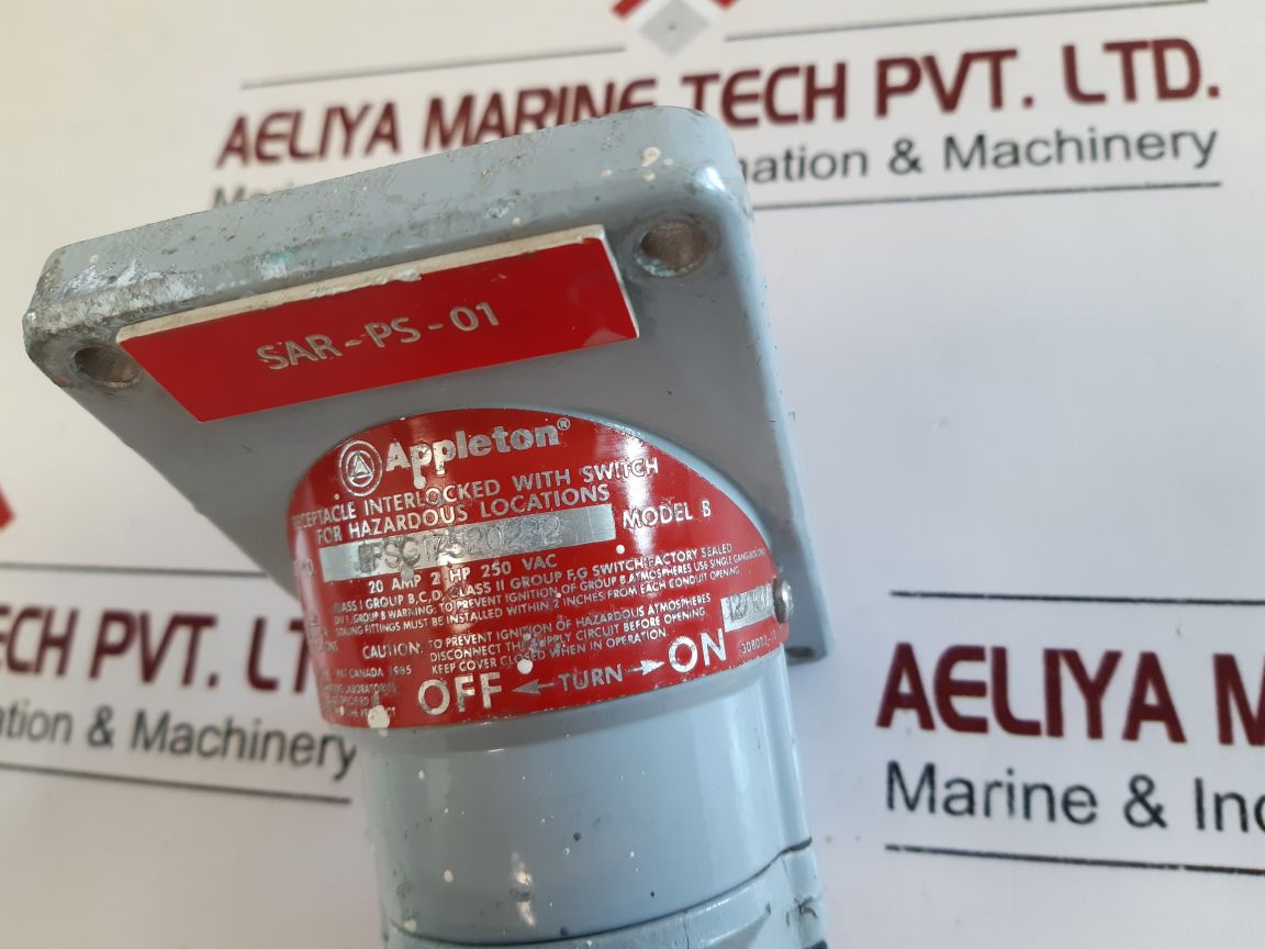 Appleton Electric Efsc17520232 Receptacle Interlocked With Switch