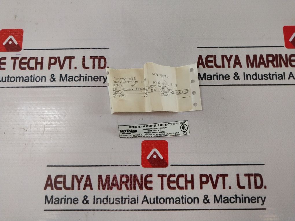 Appleton Gr-efhc Series Ptx 651-a031 Pressure Transmitter Set 237039-102