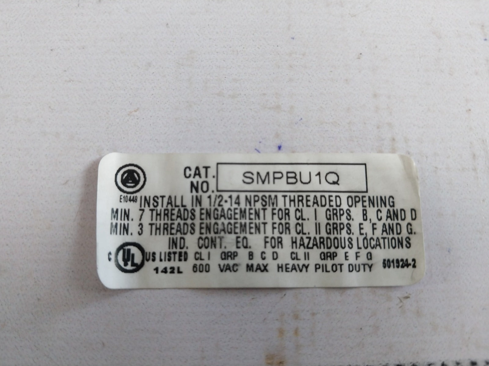 Appleton Smpbu1Q Red Push Button