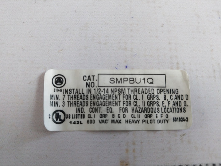 Appleton Smpbu1Q Red Push Button