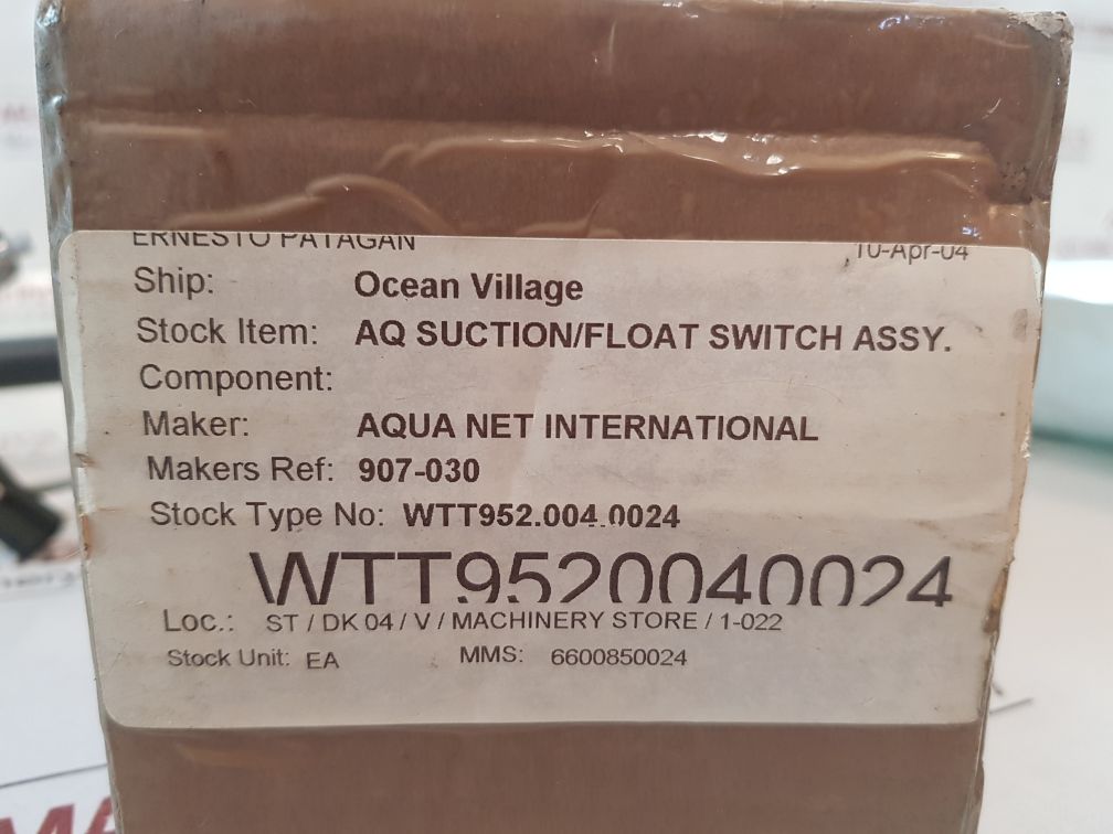 Aqua Net 907-030 Float Switch Assy
