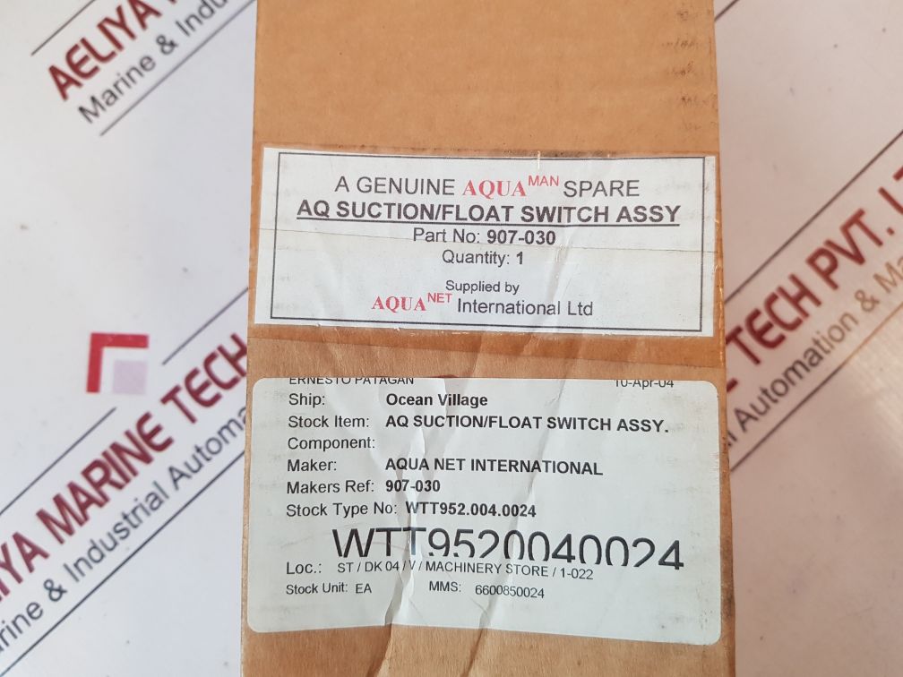 Aqua Net 907-030 Float Switch Assy
