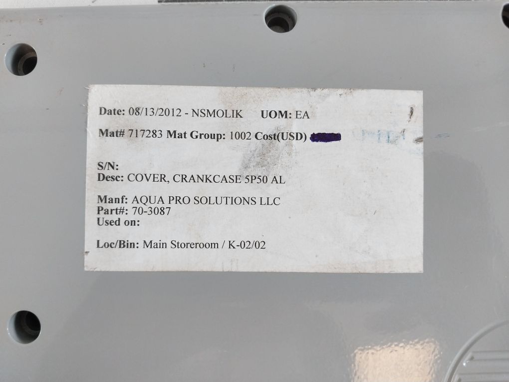 Aqua Pro 70-3087 Crankcase 5P50 Al Cover