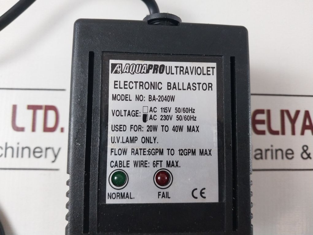 Aquapro Ba-2040W Ultraviolet Electronic Ballastor