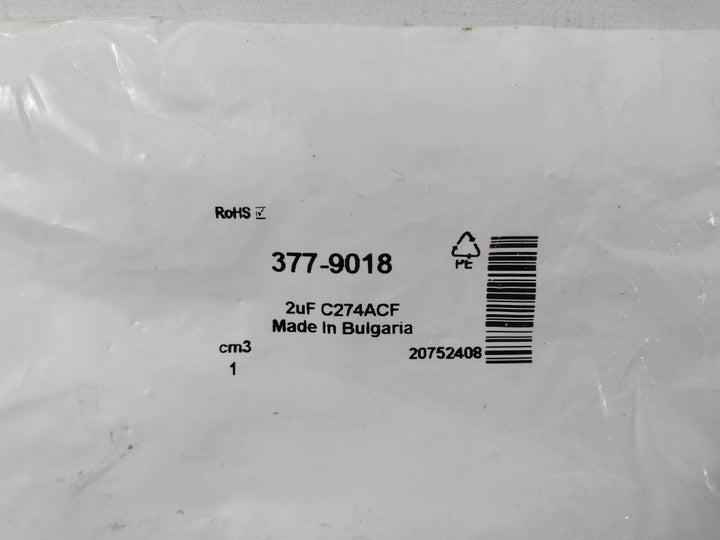 Av Arcotronics 1.27.4Acf Mkp Capacitor 2 μF ±5%