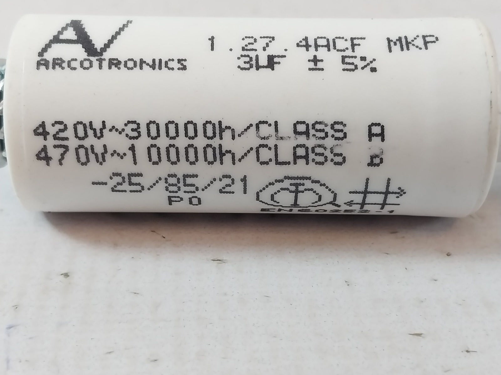 Av Arcotronics 1.27.4Acf Mkp Capacitor 3μF ±5%