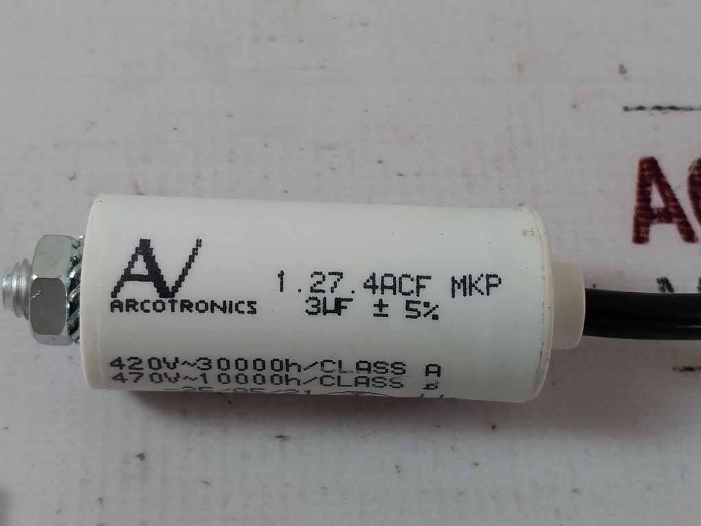 Av Arcotronics 1.27.4Acf Mkp Capacitor 3μF ±5%